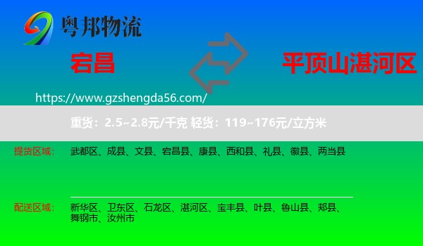 宕昌县到湛河区物流专线