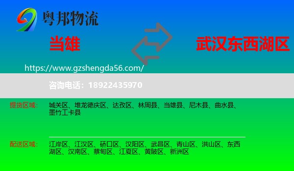 当雄县到东西湖区物流专线