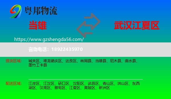 当雄县到江夏区物流专线