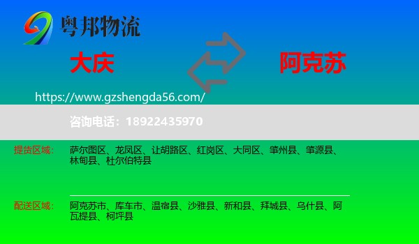 大庆到阿克苏物流
