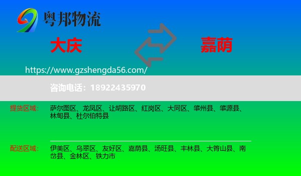 大庆到嘉荫县物流专线