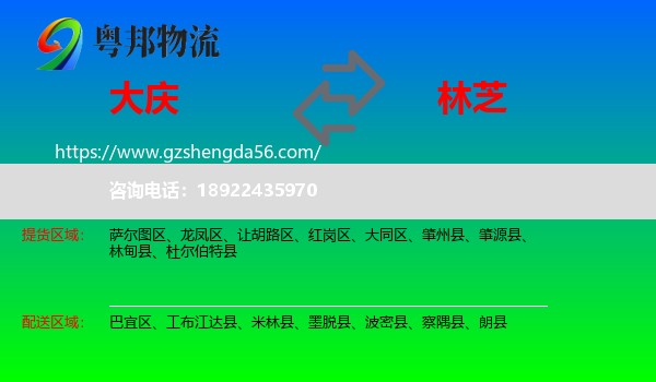 大庆到林芝物流