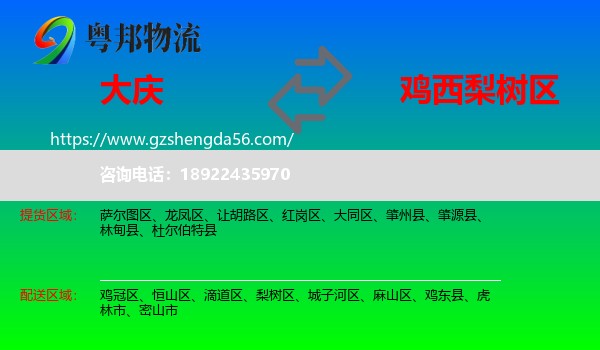 大庆到梨树区物流专线