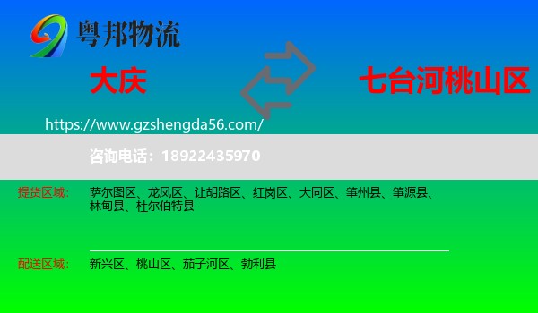 大庆到桃山区物流专线