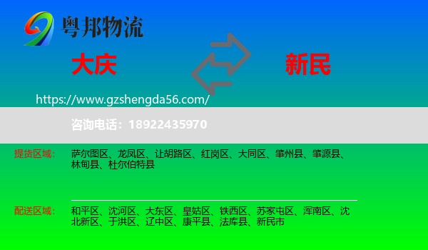 大庆到新民市物流专线