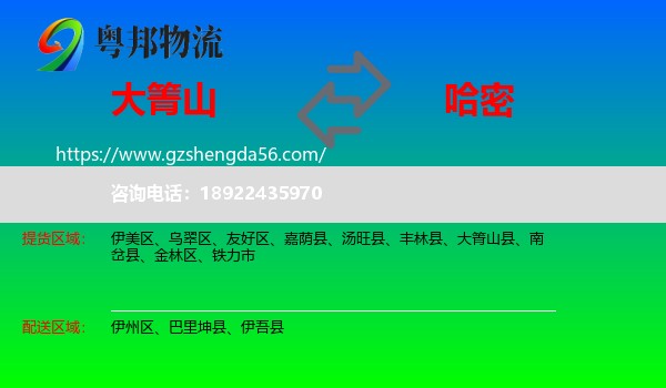 大箐山县到哈密物流