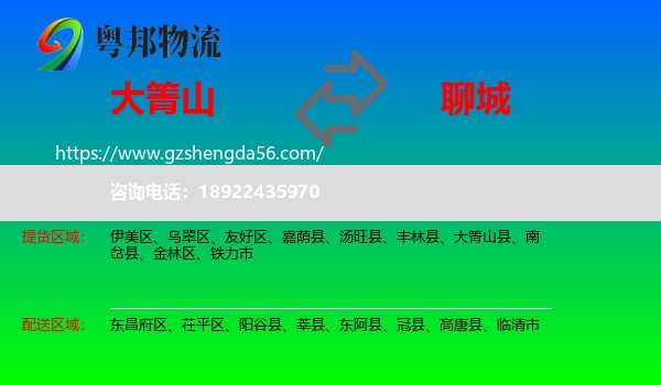 大箐山县到聊城物流
