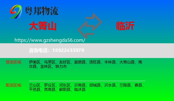 大箐山县到临沂物流
