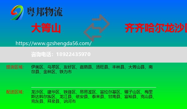 大箐山县到龙沙区物流专线