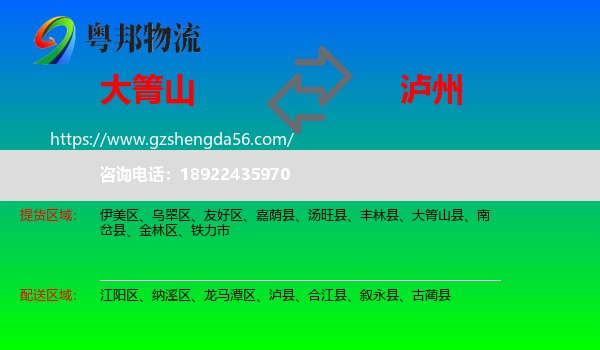 大箐山县到泸州物流