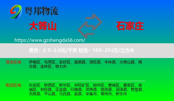 大箐山县到石家庄专线