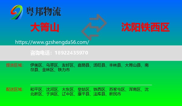 大箐山县到铁西区物流专线