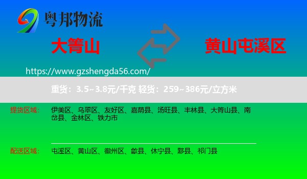大箐山县到屯溪区物流专线