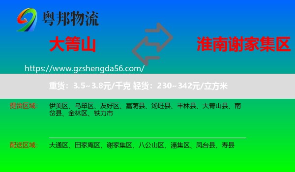 大箐山县到谢家集区物流专线