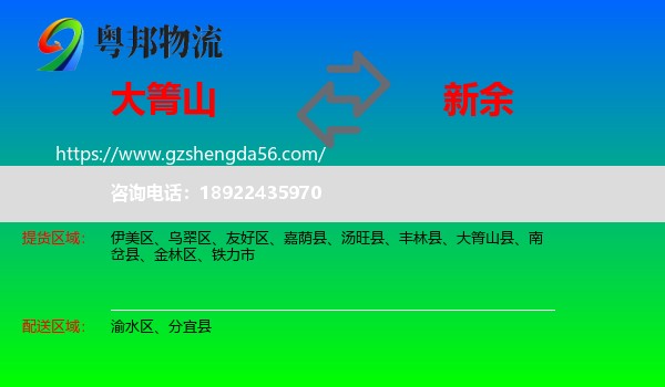 大箐山县到新余物流