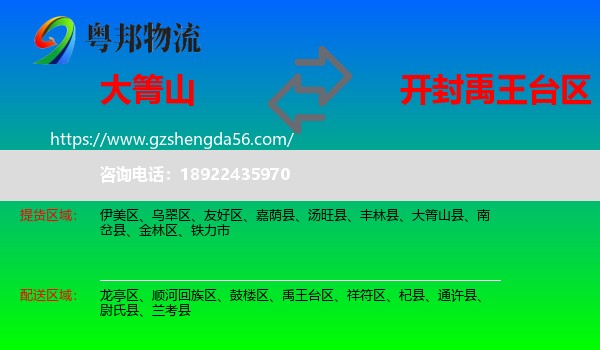 大箐山县到禹王台区物流专线