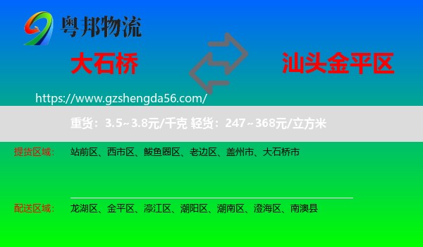 大石桥市到金平区物流专线