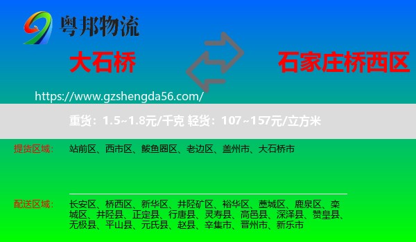 大石桥市到桥西区物流专线