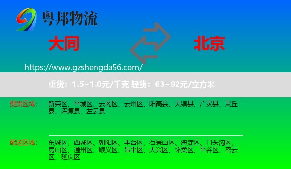 大同到北京专线