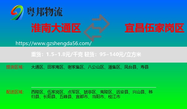 大通区到伍家岗区物流专线