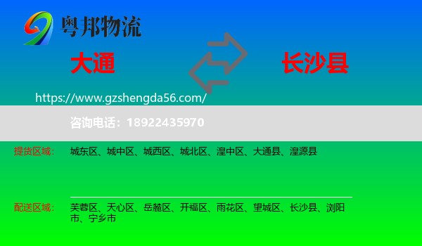 大通县到长沙县物流专线