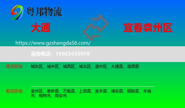 大通县到袁州区物流专线