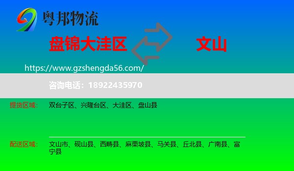 大洼区到文山物流专线