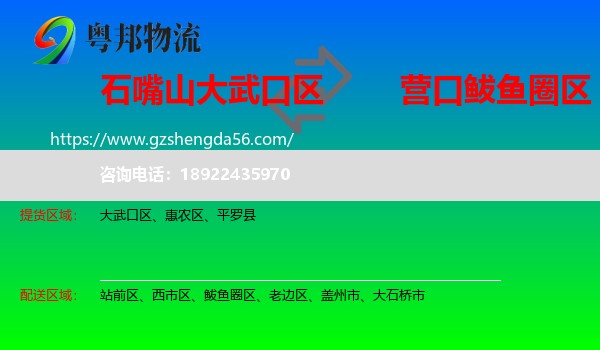 大武口区到鲅鱼圈区物流专线