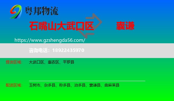 大武口区到囊谦县物流专线