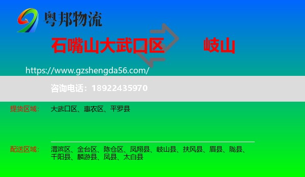 大武口区到岐山县物流专线