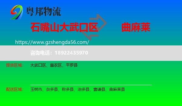 大武口区到曲麻莱县物流专线