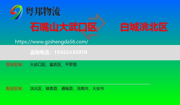 大武口区到洮北区物流专线