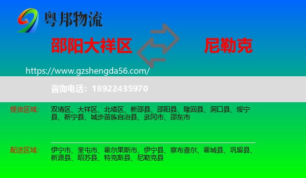 大祥区到尼勒克县物流专线