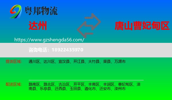 达州到曹妃甸区物流专线