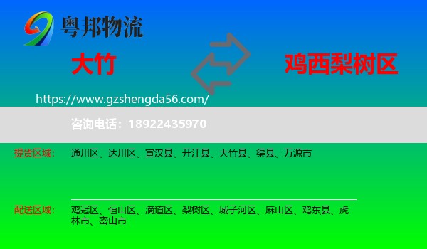 大竹县到梨树区物流专线