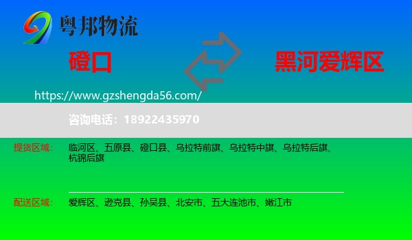 磴口县到爱辉区物流专线