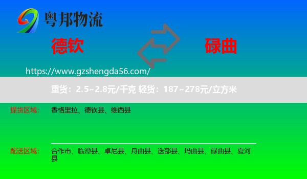 德钦县到碌曲县物流专线