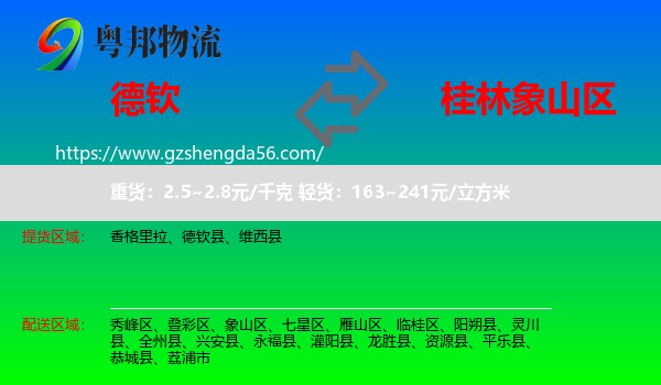 德钦县到象山区物流专线