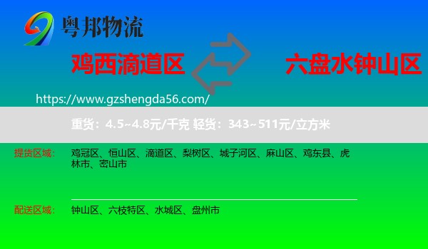 滴道区到钟山区物流专线