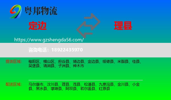定边县到理县物流专线