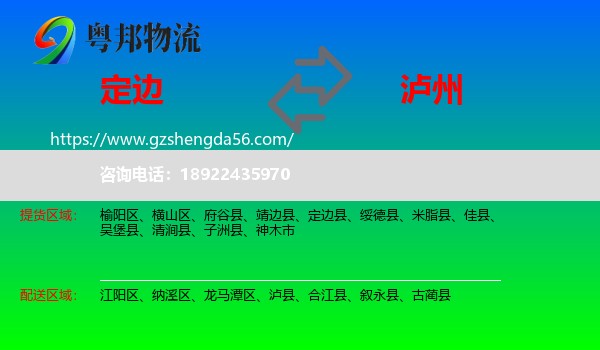 定边县到泸州物流