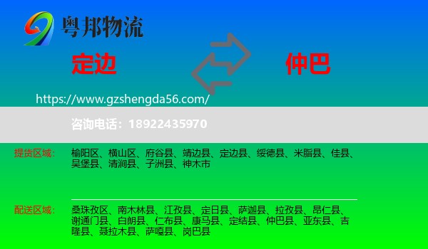 定边县到仲巴县物流专线
