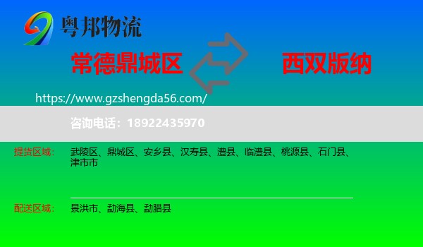 鼎城区到西双版纳物流