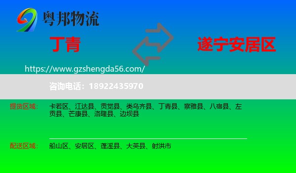 丁青县到安居区物流专线