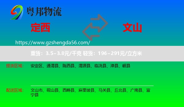 定西到文山物流