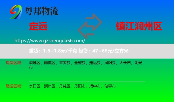 定远县到润州区物流专线