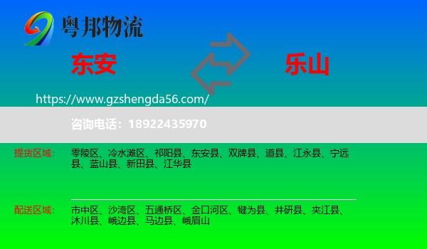 东安县到乐山物流