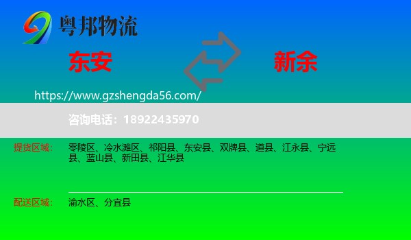 东安县到新余物流