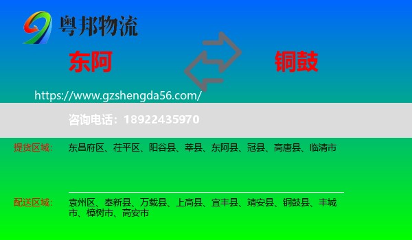 东阿县到铜鼓县物流专线