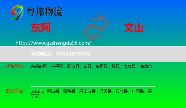 东阿县到文山物流